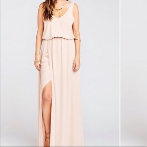 Show me your mumu dusty blush tank dress boho size s